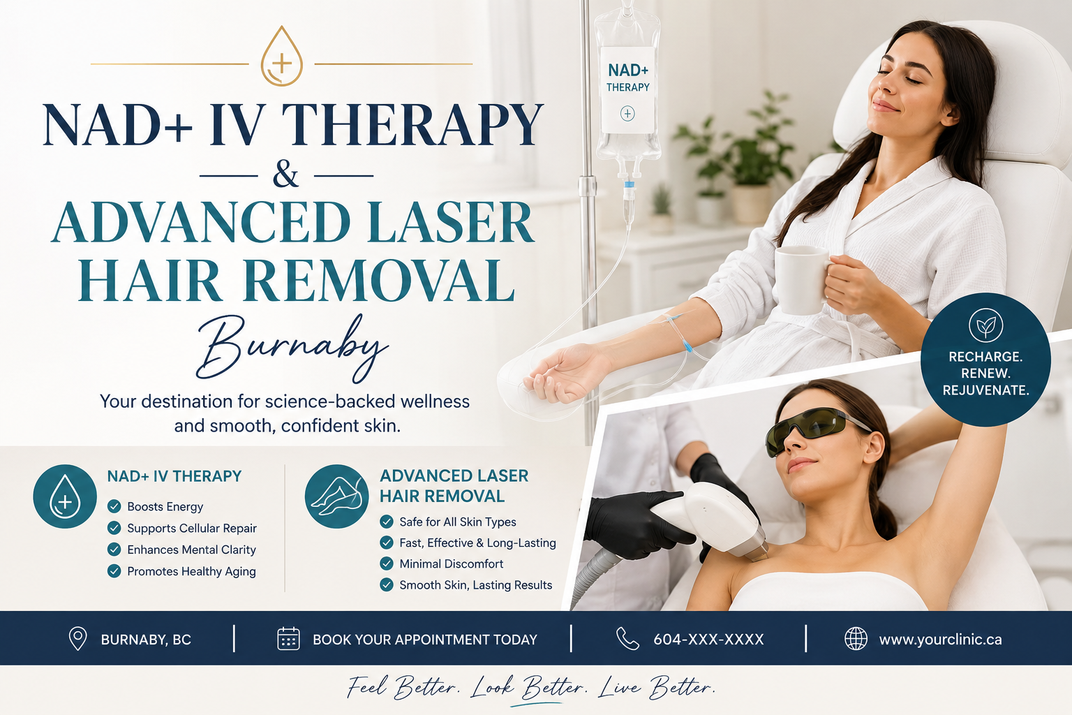 A Smarter Self-Care Routine: Exploring NAD+ IV Therapy and Advanced Laser Hair Removal Burnaby